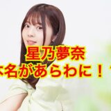 星乃夢奈の本名